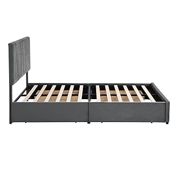 ぷんりさま専用 Amazon.com: GarveeHome Full Bed Frame - Linen Upholstered